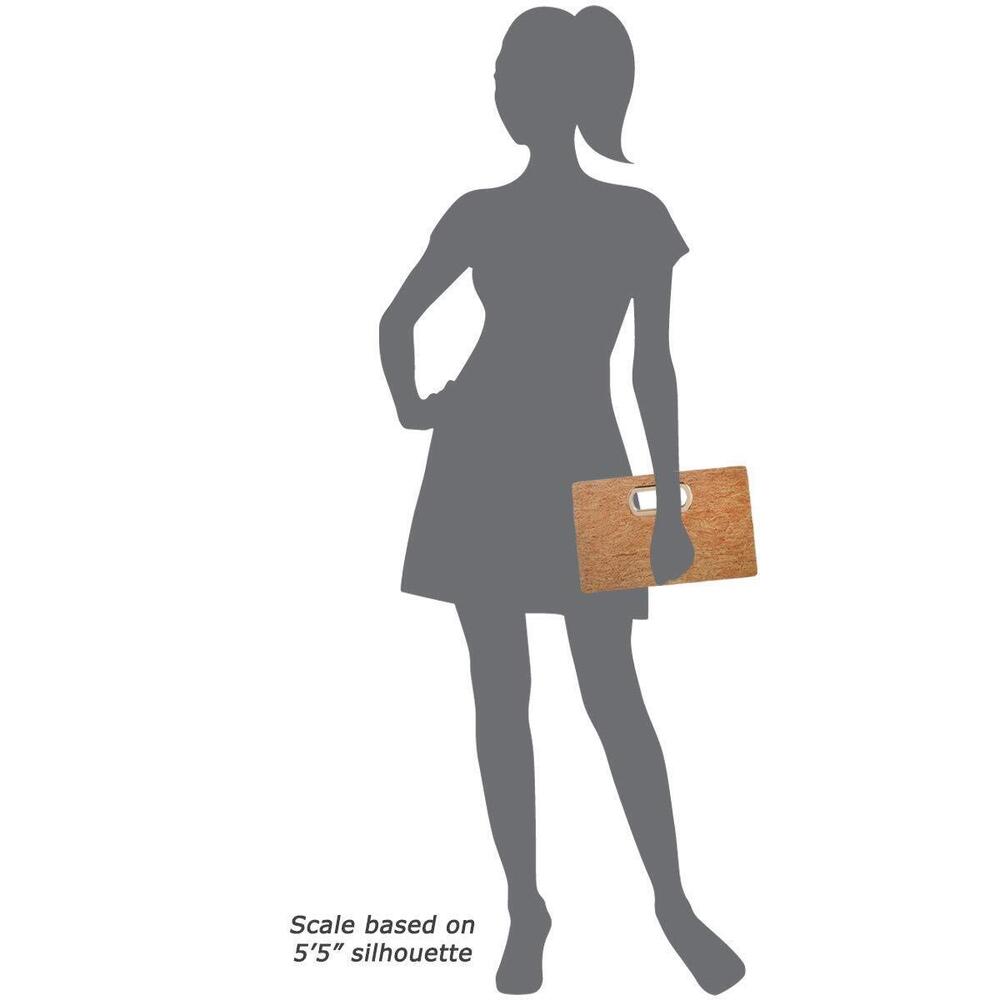 4026 Cork Top Handle Clutch, Gold - Picture 7 of 7